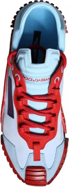 Dolce & Gabbana Blauw Rood NS1 Lage Top Sneakers Mannen Schoenen Red Heren