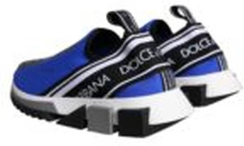 Dolce & Gabbana Blauw Zwart Lage Top Logo Sneakers Blue Heren