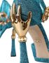 Dolce & Gabbana Blauwe Bejeweled Hak Sandalen Blue Dames - Thumbnail 6