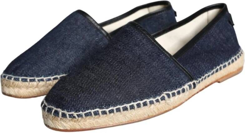 Dolce & Gabbana Blauwe Denim Espadrilles Schoenen Blue Heren