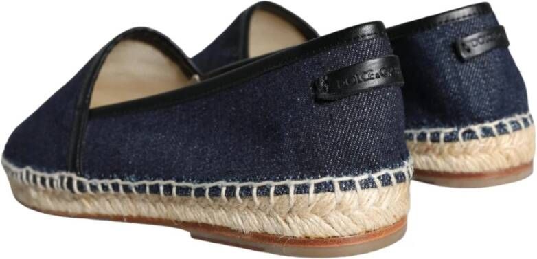 Dolce & Gabbana Blauwe Denim Espadrilles Schoenen Blue Heren