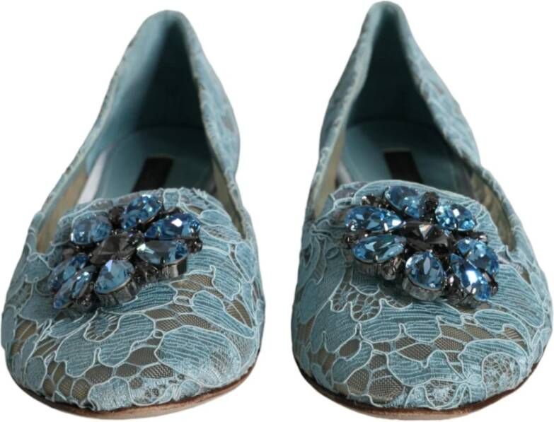 Dolce & Gabbana Blauwe Kristal Ballet Flats Blue Dames