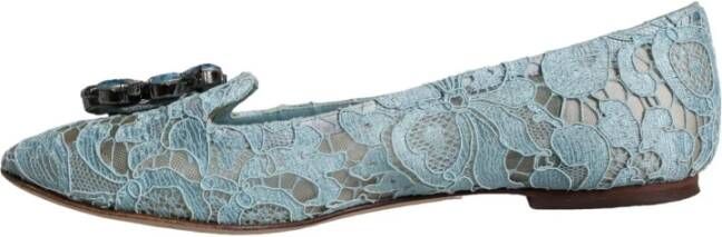 Dolce & Gabbana Blauwe Kristal Ballet Flats Blue Dames