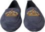 Dolce & Gabbana Blauwe Leren Crystal Crown Loafers Schoenen Blue Heren - Thumbnail 2