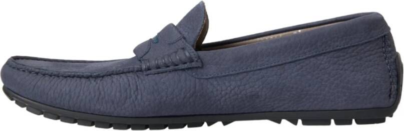 Dolce & Gabbana Blauwe Leren Instap Mocassin Schoenen Blue Heren