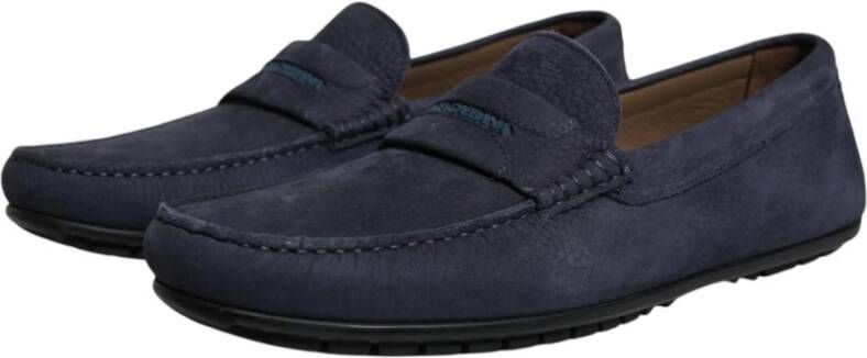 Dolce & Gabbana Blauwe Leren Instap Mocassin Schoenen Blue Heren