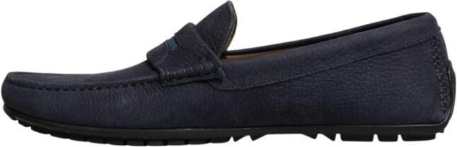 Dolce & Gabbana Blauwe Leren Instap Mocassin Schoenen Blue Heren