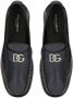 Dolce & Gabbana Blauwe Leren Loafers met Metalen DG Logo Blue Heren - Thumbnail 14