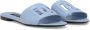 Dolce & Gabbana Blauwe Leren Sandalen met Uitsparingen Blue Dames - Thumbnail 3