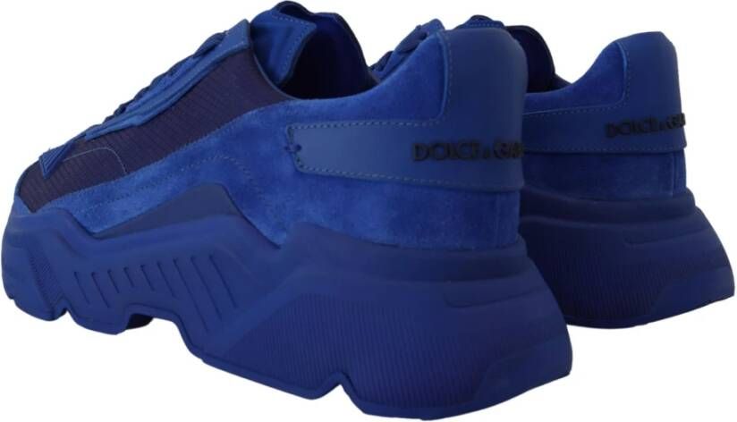 Dolce & Gabbana Blauwe Leren Sport Daymaster Sneakers Blue Heren