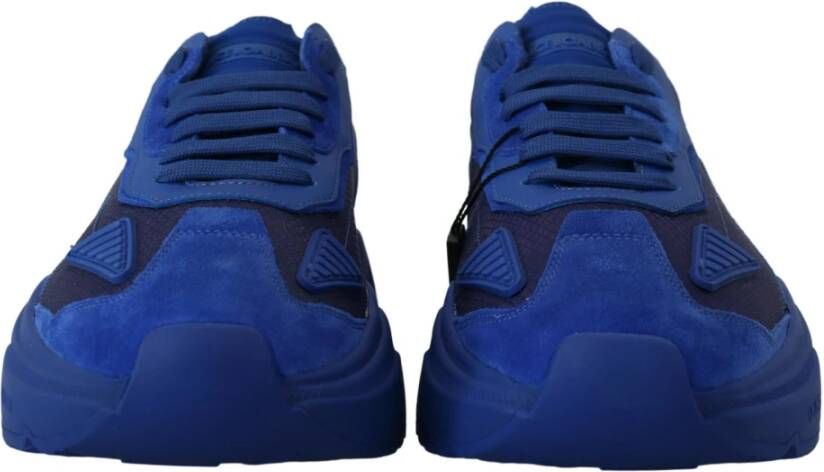 Dolce & Gabbana Blauwe Leren Sport Daymaster Sneakers Blue Heren