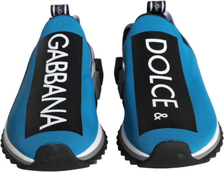 Dolce & Gabbana Blauwe Logo Lage Sneakers Blue Heren