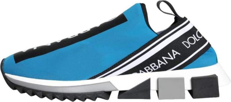 Dolce & Gabbana Blauwe Logo Lage Sneakers Blue Heren