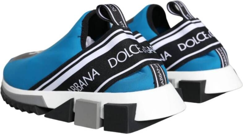 Dolce & Gabbana Blauwe Logo Lage Sneakers Blue Heren