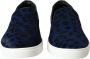 Dolce & Gabbana Blauwe Loafers Van Kalfsleer Met Luipaardprint Sneakers - Thumbnail 3