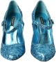 Dolce & Gabbana Blauwe Pailletten Mary Jane Pumps Blue Dames - Thumbnail 2