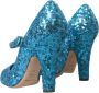 Dolce & Gabbana Blauwe Pailletten Mary Jane Pumps Blue Dames - Thumbnail 4