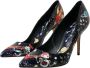 Dolce & Gabbana Blauwe Ruimte Robot Leren Hakken Pumps Schoenen Blue Dames - Thumbnail 3