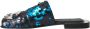 Dolce & Gabbana Blauwe Sequin Platte Sandalen voor Vrouwen Black Dames - Thumbnail 5