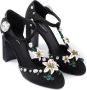 Dolce & Gabbana Bloemen- en juweelhakken Black Dames - Thumbnail 8