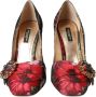 Dolce & Gabbana Multicolor Bloemen Jacquard Kristal Hakken Pumps Multicolor Dames - Thumbnail 2