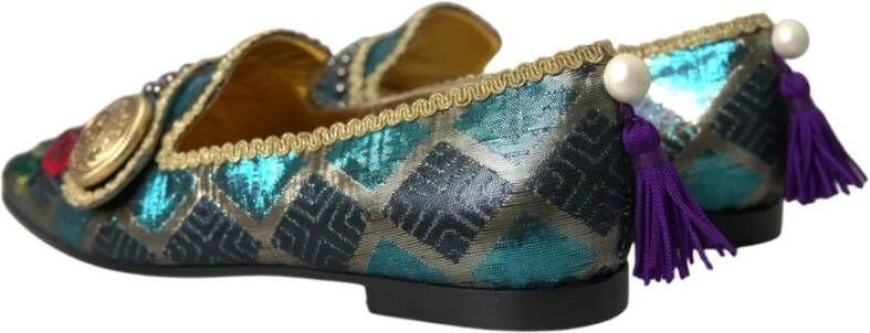 Dolce & Gabbana Bloemen Jacquard Loafers Multicolor Dames