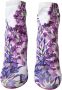 Dolce & Gabbana Bloemen Jersey Enkellaarzen Multicolor Dames - Thumbnail 2