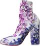 Dolce & Gabbana Bloemen Jersey Enkellaarzen Multicolor Dames - Thumbnail 5