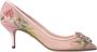 Dolce & Gabbana Bloemen Kristal Bellucci Pumps Schoenen Pink Dames - Thumbnail 6