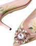 Dolce & Gabbana Bloemen Kristal Bellucci Pumps Schoenen Pink Dames - Thumbnail 8