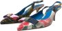 Dolce & Gabbana Bloemen Patchwork Slingback Hakken Multicolor Dames - Thumbnail 3