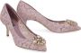 Dolce & Gabbana Bloemenkanten Pumps met Strass Purple Dames - Thumbnail 2