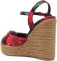 Dolce & Gabbana Bloemenprint Sleehak Sandalen Red Dames - Thumbnail 2