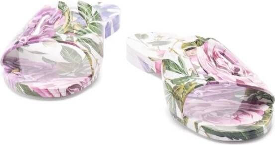 Dolce & Gabbana Bloemenprint Slides Multicolor Dames