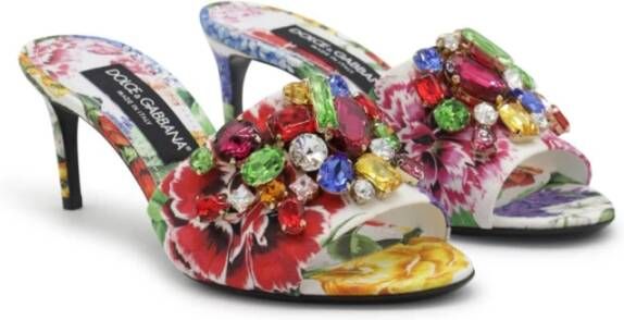 Dolce & Gabbana Bloemversierde sandalen Multicolor Dames