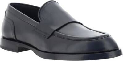 Dolce & Gabbana Blokhak Leren Loafers Amandel Teen Black Heren