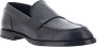 Dolce & Gabbana Blokhak Leren Loafers Amandel Teen Black Heren - Thumbnail 8