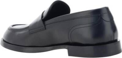 Dolce & Gabbana Blokhak Leren Loafers Amandel Teen Black Heren