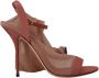 Dolce & Gabbana Roze Leren Enkelband Hoge Hak Sandalen Pink Dames - Thumbnail 5