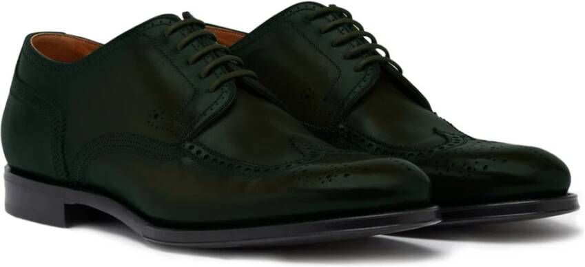 Dolce & Gabbana Bosgroene Leren Derby Schoenen Green Heren