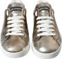 Dolce & Gabbana Bronze Metallic Logo Sneaker Schoenen Brown Heren - Thumbnail 5