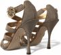 Dolce & Gabbana Bronzen Kristal Stiletto Hakken Sandalen Gray Dames - Thumbnail 3