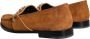 Dolce & Gabbana Bruin Fluweel Leren Logo Mocassin Schoenen Brown Heren - Thumbnail 4