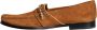 Dolce & Gabbana Bruin Fluweel Leren Logo Mocassin Schoenen Brown Heren - Thumbnail 5