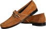 Dolce & Gabbana Bruin Fluweel Leren Logo Mocassin Schoenen Brown Heren - Thumbnail 7