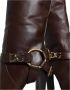 Dolce & Gabbana Bruin Leren Kniehoge Laarzen Brown Dames - Thumbnail 4