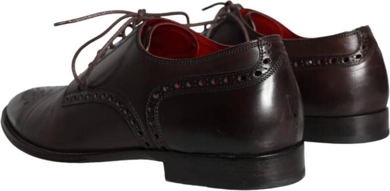 Dolce & Gabbana Bruin leren Oxford schoenen Brown Heren