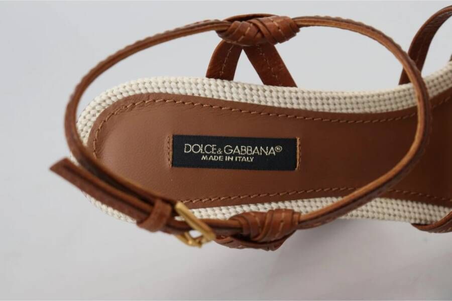 Dolce & Gabbana Bruine Damessandalen Maten 35.5 37.5 Us7 37 Us6.5 en 40 Brown Dames