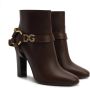 Dolce & Gabbana Bruine Leren Enkellaarzen voor Dames Brown Dames - Thumbnail 2