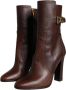 Dolce & Gabbana Bruine Leren Mid Calf Laarzen Brown Dames - Thumbnail 3